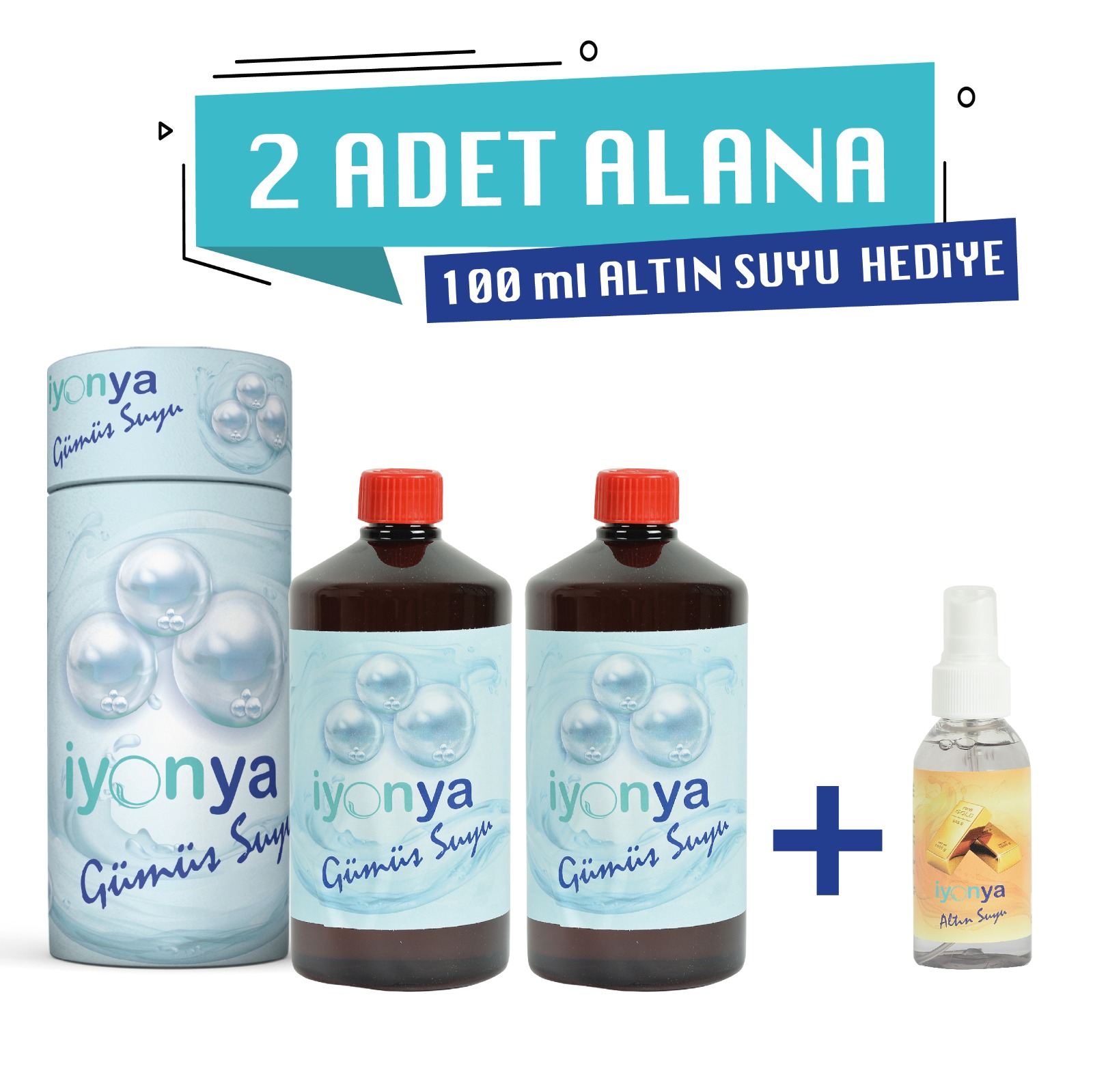 2Lt Gümüş Suyu 100ml Altın Suyu Hediye