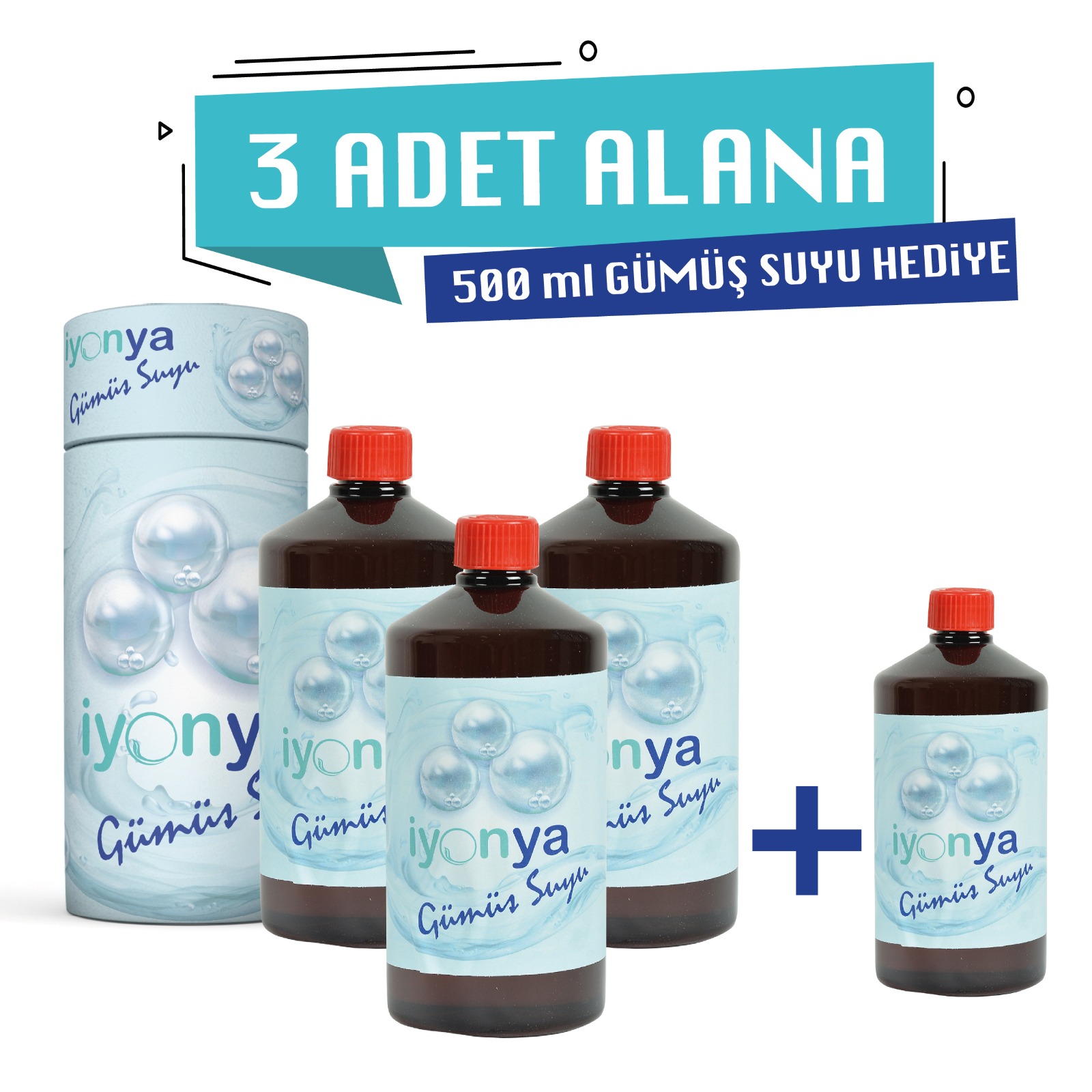 3Lt Gümüş Suyu 500ml Gümüş Suyu Hediye