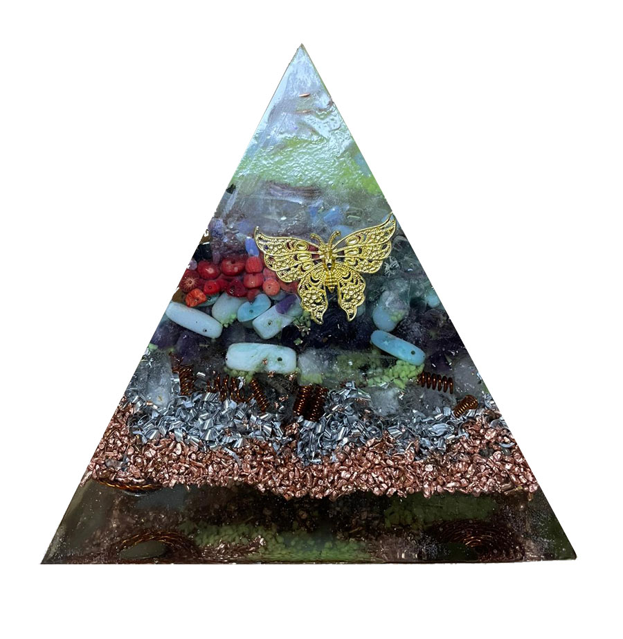 Orgonit Fosforlu Piramit Küçük 15 cm
