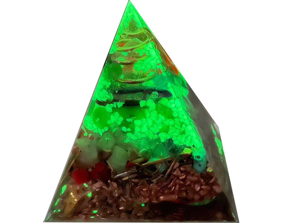 Orgonit Fosforlu Piramit Küçük 6 cm