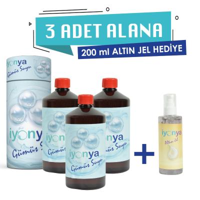 3Lt Gümüş Suyu 250ml Altın Jel Hediye